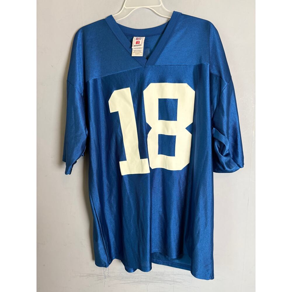 NFL Players Peyton Manning #18 Blue Football Jersey Size XL